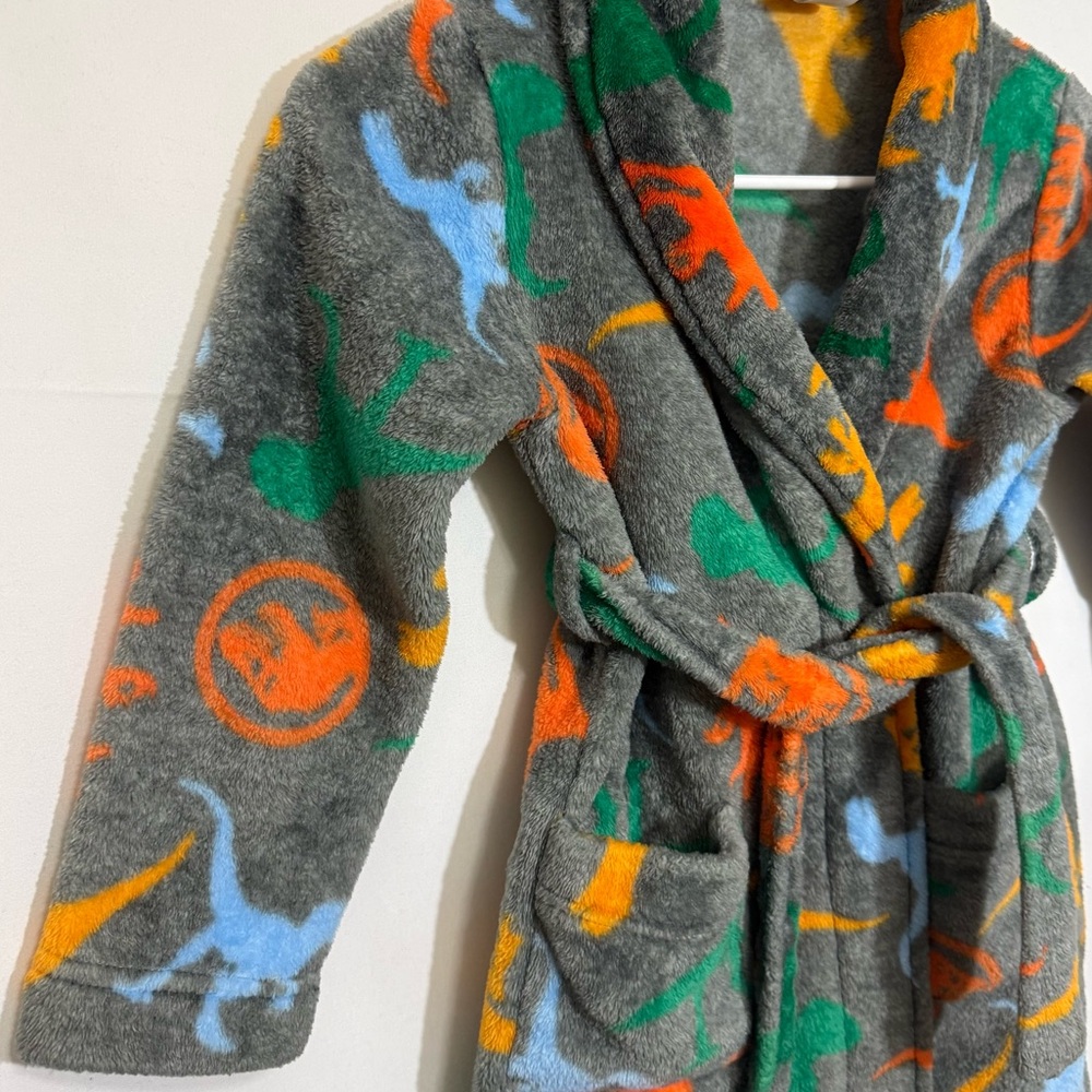 Jurassic World Kids Fleece Robe Dinosaur Print - Boys Size 6/7 - Picture 8 of 14